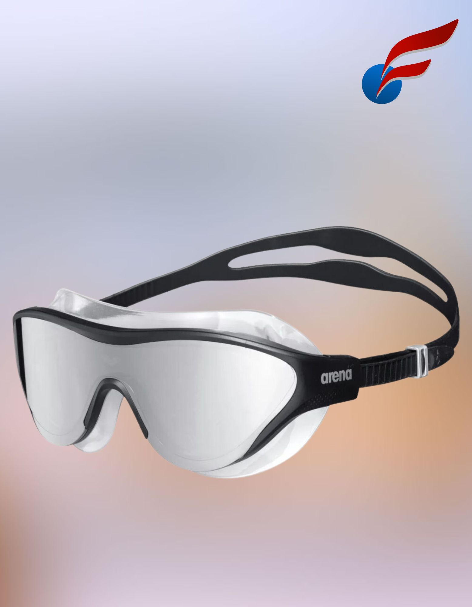 Arena Oculos Cobra Core Mirror Lente Espelhada Azul, Branco